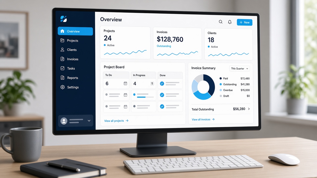 PS Group enquiry and site-visit workspace product mockup
