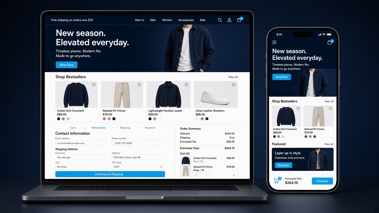Utsav Fashion commerce platform product mockup
